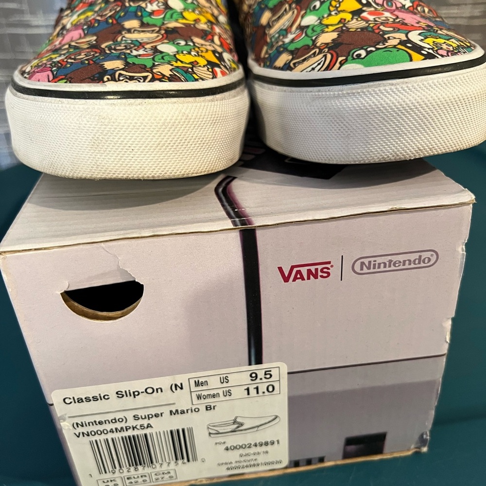 Vans Nintendo Super Mario Slip-On Sneakers men’s size 9.5